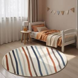 THE RUGS Adventures Kids Rug Linnea Cream Multicolour Kids Bedroom Rug Striped - Size: 160 cm x 235 cm - thumbnail 5