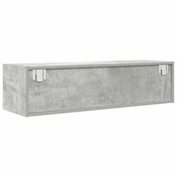 Berkfield Home TV Cabinet Concrete Grey 100x31x25.5 cm Engineered Wood - thumbnail 8