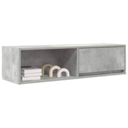 Berkfield Home TV Cabinet Concrete Grey 100x31x25.5 cm Engineered Wood - thumbnail 4