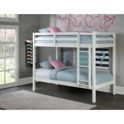Interior Emporium Ltd Lily Wooden Bunk Bed with Single Mattress - Solid Pine Space-Saving Frame - Kids Bedroom Furniture - White - thumbnail 7
