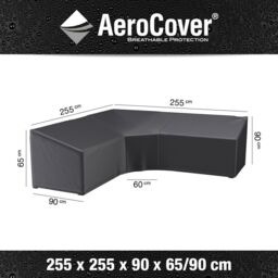 Ruma AeroCover L-Shape Sofas Waterproof Breathable Cover W255xD255xH90cm in Dark Grey - Size: 1 Pack - thumbnail 2