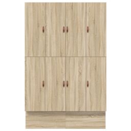 Berkfield Home Storage Bed Frame Sonoma Oak Engineered Wood 236.5 x 150 x 31.5 cm in Brown - thumbnail 6