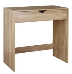 EONLION Oak Wooden Dressing Table Vanity Computer Desk Bedroom Furniture Office Drawer in Light Oak - thumbnail 2