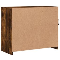 Berkfield Home Sideboard with LED Lights Smoked Oak 81x37x67 cm in Brown - Size: 81 x 37 x 67 cm - thumbnail 9