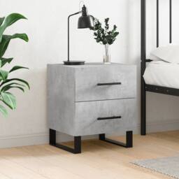 Berkfield Home Bedside Cabinet Concrete Grey 40x35x47.5 cm Engineered Wood - thumbnail 2