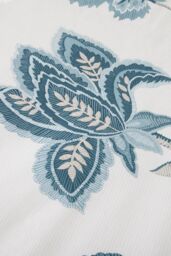 Dreams & Drapes 'Samira' Richly Illustrated Floral Print Duvet Cover Set in Teal - Size: Double - thumbnail 4