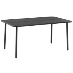 Berkfield Home 7 Piece Outdoor Dining Set Steel Dark Grey - thumbnail 2