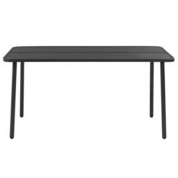 Berkfield Home 7 Piece Outdoor Dining Set Steel Dark Grey - thumbnail 3