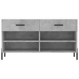 Berkfield Home Shoe Bench Concrete Grey 102x35x55 cm Engineered Wood - Size: 102 x 35 x 55 cm - thumbnail 6