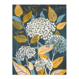 "Artery8 Blue Hydrangea Flowers Artwork Floral Bouquet Wall Art Print - Size: W24"" x H32""" - thumbnail 1