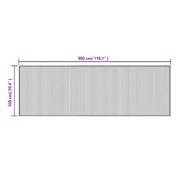 Berkfield Home Rug Rectangular Grey100x300 cm Bamboo in Charcoal - Size: Medium - thumbnail 8