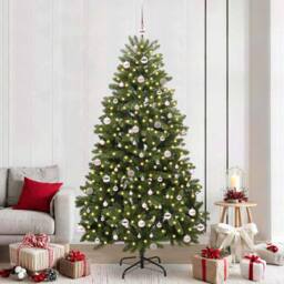 Berkfield Home Elegant Artificial Christmas Tree with Stand Green 240 cm PVC and - thumbnail 2