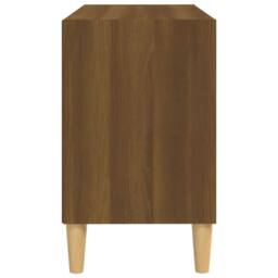 Berkfield Home TV Cabinet with Solid Wood Legs Brown Oak 69.5x30x50 cm - thumbnail 5