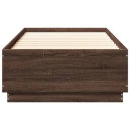 Berkfield Home Durable Bed Frame with LED without Mattress Brown Oak 90x200 cm - thumbnail 6