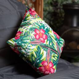 icon Indoor & Outdoor Waterproof Cushion Set of 2 Lemon Leaf Waterproof Cushion in Pink - Size: 43 cm x 43 cm - thumbnail 4