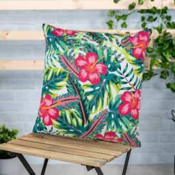 icon Indoor & Outdoor Waterproof Cushion Set of 2 Lemon Leaf Waterproof Cushion in Pink - Size: 43 cm x 43 cm - thumbnail 3