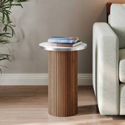 Dprodo Small Coffee Table Set of 2 in Walnut - thumbnail 3