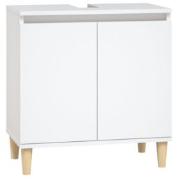 Berkfield Home 3 Piece Bathroom Furniture Set White Engineered Wood - thumbnail 5