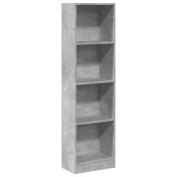 Berkfield Home Bookcase Concrete Grey 40x24x143 cm Engineered Wood - Size: 40 x 24 x 143 cm - thumbnail 2