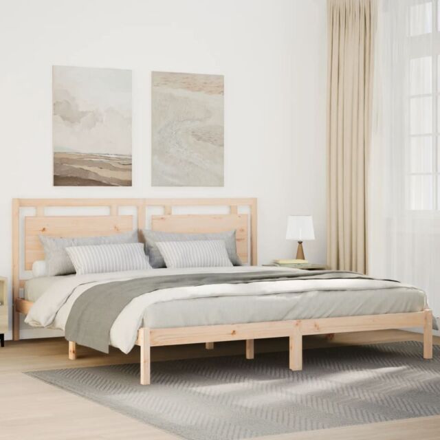 Berkfield Home Extra Long Bed Frame without Mattress¬†200x220 cm Solid Wood in Brown - Size: 200x220 cm - image 1