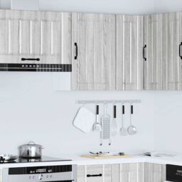 Berkfield Home Kitchen Wall Cabinet Lucca Grey Sonoma Engineered Wood - thumbnail 4
