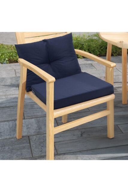 Garden Sanctuary Navy Blue Outdoor Chair Cushions & Backrest Set - image 1
