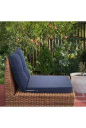 Garden Sanctuary Navy Blue Outdoor Chair Cushions & Backrest Set - thumbnail 2