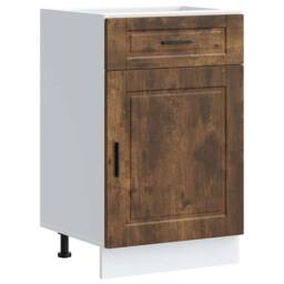 Berkfield Home Kitchen Base Cabinet¬†Porto Smoked Oak Engineered Wood in Brown - thumbnail 3