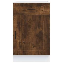 Berkfield Home Kitchen Base Cabinet¬†Porto Smoked Oak Engineered Wood in Brown - thumbnail 4