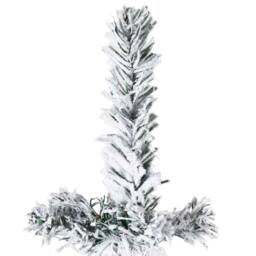 Berkfield Home Slim Artificial Half Christmas Tree with Flocked Snow 240 cm in Green - thumbnail 6