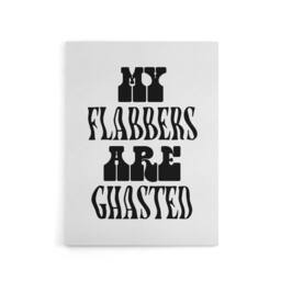 "Artery8 My Flabbers Are Ghasted Black & White Funny Canvas Wall Art Print - Size: W12"" x H16""" - thumbnail 1