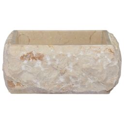 Berkfield Home Sink Cream 30x30x13 cm Marble - Size: 30 x 30 x 13 cm - thumbnail 2