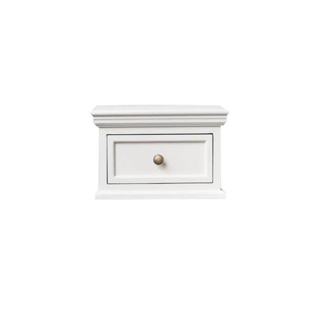 Melody Maison Pair Of White Wall Mounted Bedside Tables - Daventry White Range - image 1