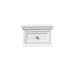 Melody Maison Pair Of White Wall Mounted Bedside Tables - Daventry White Range - thumbnail 1