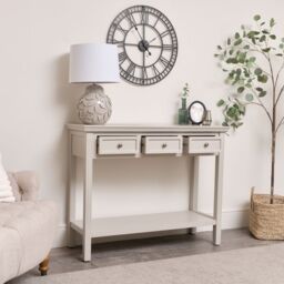 Melody Maison Large 3 Drawer Sideboard Console Table - Daventry Taupe-Grey Range in Taupe - thumbnail 6