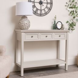 Melody Maison Large 3 Drawer Sideboard Console Table - Daventry Taupe-Grey Range in Taupe - thumbnail 5