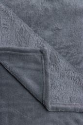 BHS Microfleece Throw in Charcoal - Size: 180 cm x 250 cm - thumbnail 3