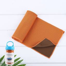 Quipulse Two-Tone Cooling Towel in Orange - thumbnail 1
