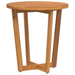Berkfield Home Garden Side Table Round √ò70x75 cm Solid Wood Acacia in Brown - Size: 70x75 cm - thumbnail 7