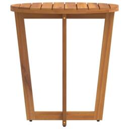 Berkfield Home Garden Side Table Round √ò70x75 cm Solid Wood Acacia in Brown - Size: 70x75 cm - thumbnail 6