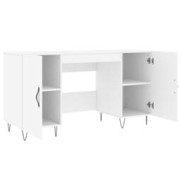 Berkfield Home Elegant Desk White 140x50x75 cm Engineered Wood - Size: 140 x 50 x 75 cm - thumbnail 5