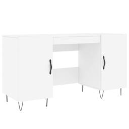 Berkfield Home Elegant Desk White 140x50x75 cm Engineered Wood - Size: 140 x 50 x 75 cm - thumbnail 3