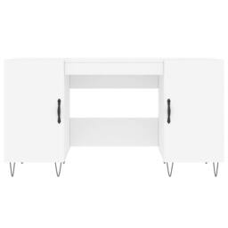 Berkfield Home Elegant Desk White 140x50x75 cm Engineered Wood - Size: 140 x 50 x 75 cm - thumbnail 6