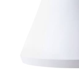 Wyld and Coco Pendant Lamp White Matte Aluminium Bell Shape Wood Top and Red Cord - thumbnail 5