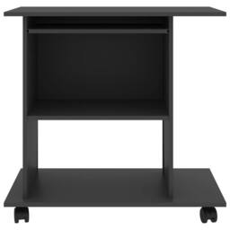 Berkfield Home Computer Desk Grey 80x50x75 cm Engineered Wood - Size: 80 x 50 x 75 cm - thumbnail 4