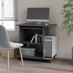 Berkfield Home Computer Desk Grey 80x50x75 cm Engineered Wood - Size: 80 x 50 x 75 cm