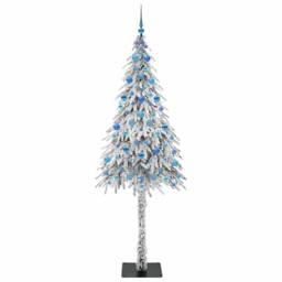 Berkfield Home Stunning Christmas Tree with 300 LEDs White 210 cm PE & Steel - thumbnail 4