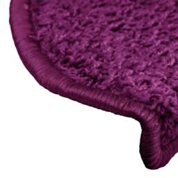 Berkfield Home Decorative Carpet Stair Treads 15 pcs Violet 65x21x4 cm in Purple - Size: Medium - thumbnail 7