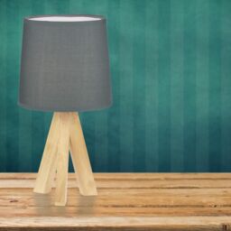 First Choice Lighting Set of 2 Hubert - Natural Wooden Tripod Lamps in Brown - thumbnail 4