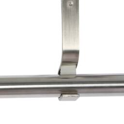 Marlow Steel Curtain Rod Set Extendable Adjustable with Quiet Operation in Metallic Silver - thumbnail 6